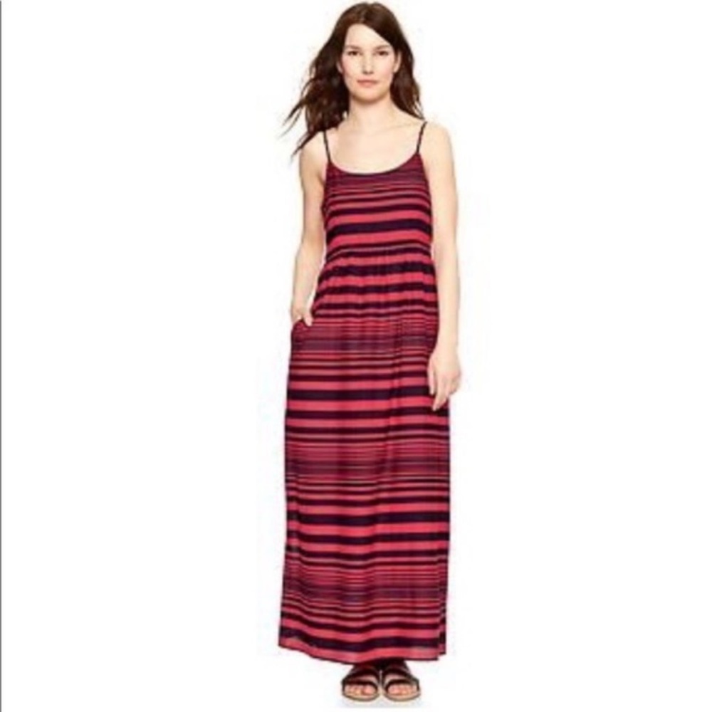 Gap | Striped Lined Maxi Dress with pockets